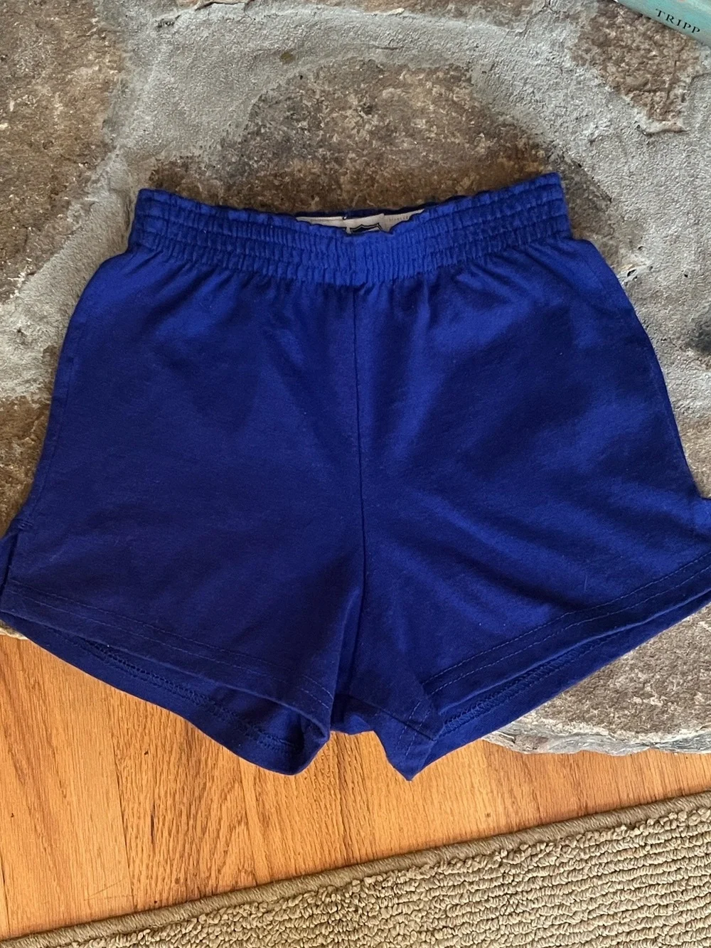 Comfy Blue Knit Gym Shorts